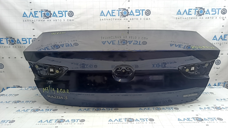 Mazda 3 19-26 4d Japan built trunk lid, blue 42M, bumpers