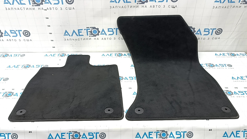 Set of fabric floor mats for Audi Q5 80A 18-24 black, cleanable, melted at the rear