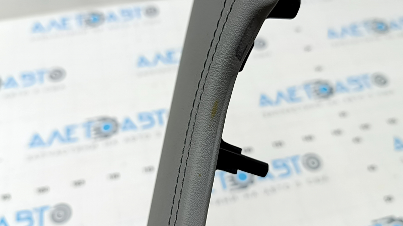 Upper left side center console trim for Audi Q5 80A 18-24, gray leather with gray stitching, ready to clean