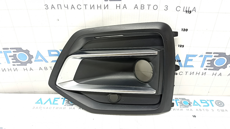 Left front bumper grille for Audi Q5 80A 21-24 with chrome, matte black