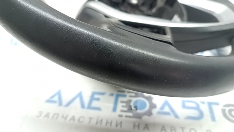 Bare steering wheel BMW 3 G20 19-26 black leather, with paddle shifters, Sport, with wiring and trim, worn, scratches, cracked trim