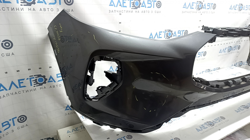Front bumper, bare, Ford Escape MK4 23-26, without parking sensors and automatic parking, M7 graphite, scratches, non-factory holes