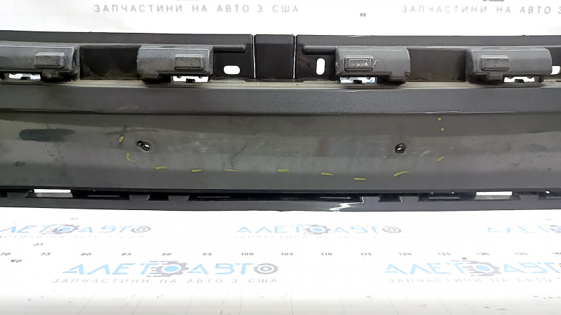 Front bumper, bare, Ford Escape MK4 23-26, without parking sensors and automatic parking, M7 graphite, scratches, non-factory holes