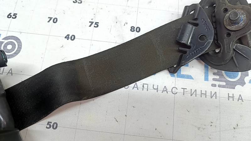 Passenger seat belt with squib and tensioner Ford Escape MK4 20-26 black, sooty, melted