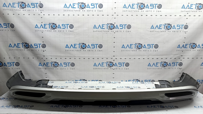 Mitsubishi Outlander 22-26 rear bumper lip, silver, inserts, structure, scratches, chips, soot