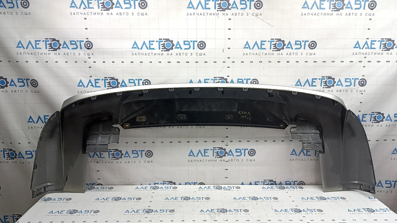 Mitsubishi Outlander 22-26 rear bumper lip, silver, inserts, structure, scratches, chips, soot