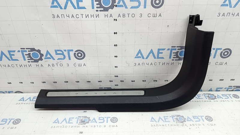Volvo XC90 16-23 black front left inner door sill with chrome insert, scratches