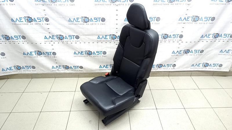 Rear seat left 2nd row Volvo XC90 16-22 black leather, for 2 rows, scratched