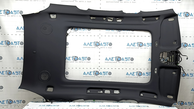 Volvo XC60 21-24 headliner for panoramic windows, black, with speaker grilles, edge peeling off