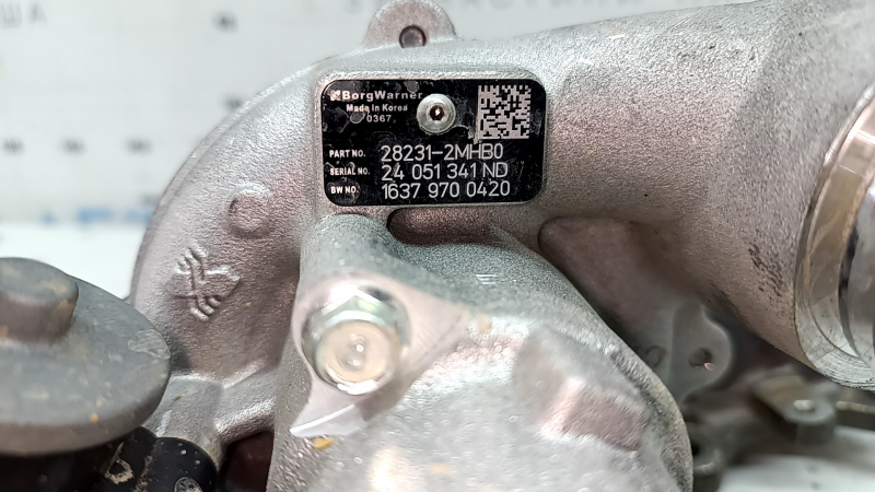 Turbocharger with manifold for Hyundai Santa Fe 24-26 HEV 23kW