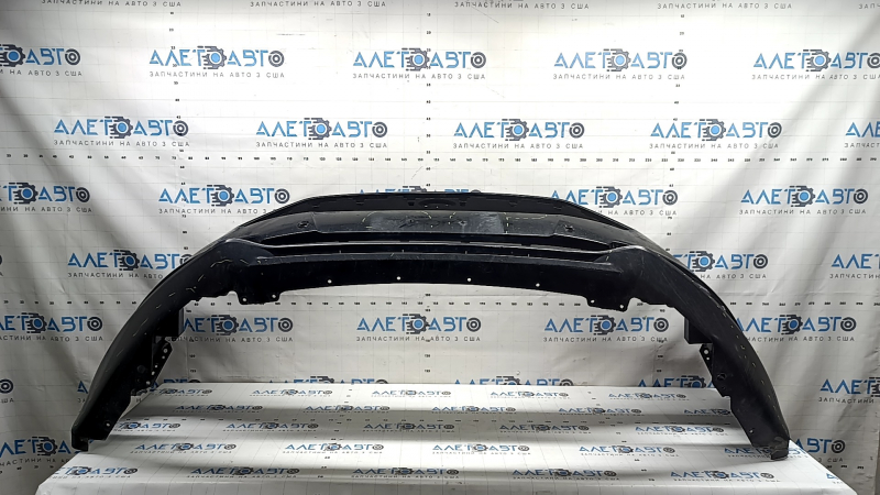 Front bumper, bare, Ford Fusion mk5 2017-2018, with 4 parking sensors and Park Assist, black, chips, non-factory holes, scratches, cracked