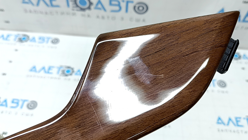 Audi A5 F5 17-25 front right door trim molding, brown walnut finish, scratches