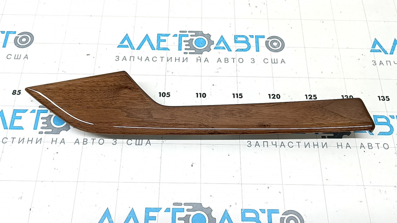 Audi A5 F5 18-25 5D rear left door trim molding, brown walnut finish, scratches