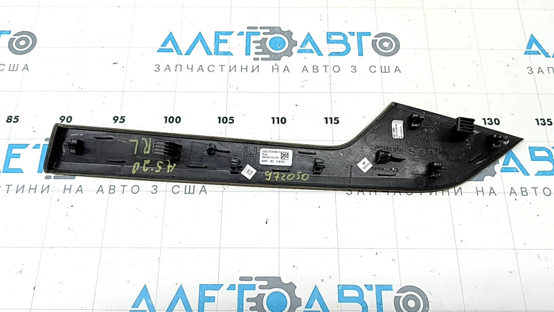 Audi A5 F5 18-25 5D rear left door trim molding, brown walnut finish, scratches