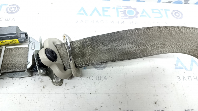 Driver's seat belt with tensioner and squib for Ford Fusion mk5 17-20, gray, dry-cleanable
