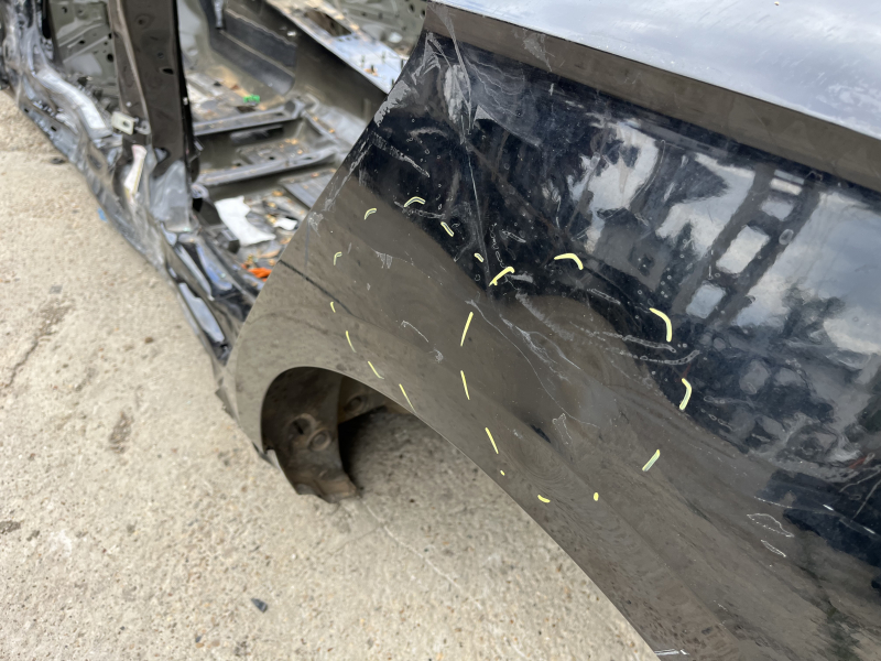 Quarter wing rear left Audi A5 F5 18-25 5D on the body, black, dented
