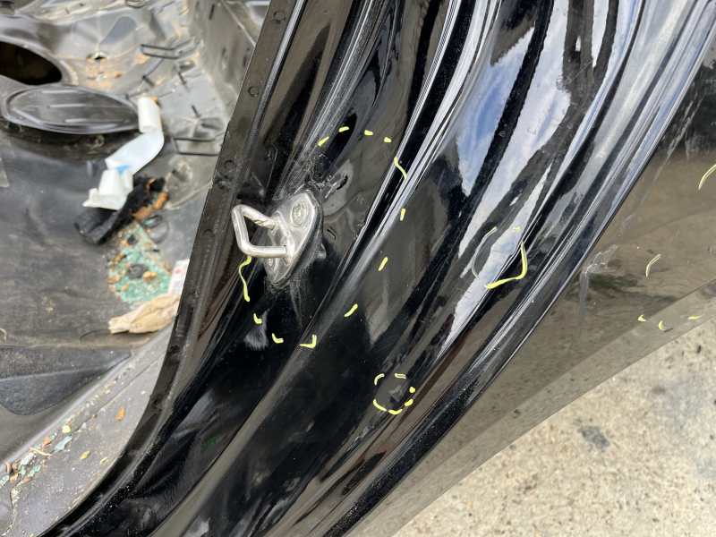 Quarter wing rear left Audi A5 F5 18-25 5D on the body, black, dented