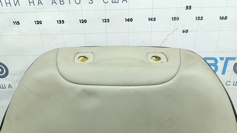 Ford Fusion mk5 17-20 passenger seat back upholstery, gray leather, brown leather insert, perforation, Platinum, for ventilation, dry-cleanable