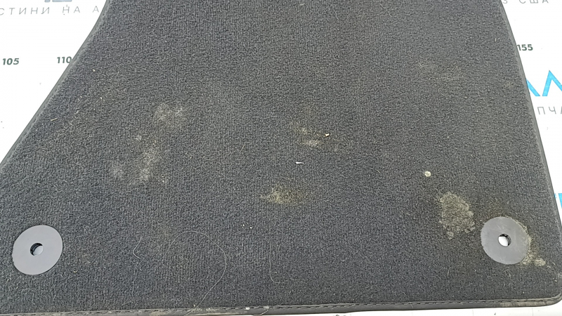 Set of 2 fabric floor mats for the front of the Audi A5 F5 18-25 5D black, dry-cleanable, driver's side worn