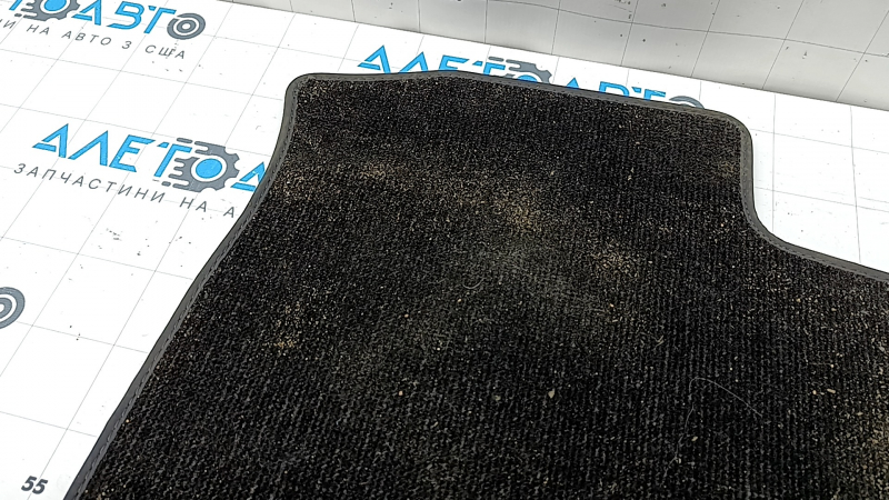 Set of 2 fabric floor mats for the front of the Audi A5 F5 18-25 5D black, dry-cleanable, driver's side worn