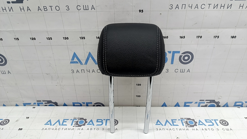 Headrest 2nd row right Mercedes W213 E 17-23 black leather, white stitching