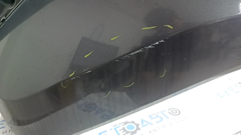 Front bumper, bare, Toyota Highlander 20-26, without parking sensors, graphite, scratches, tear, missing fragment, broken mount, non-factory holes
