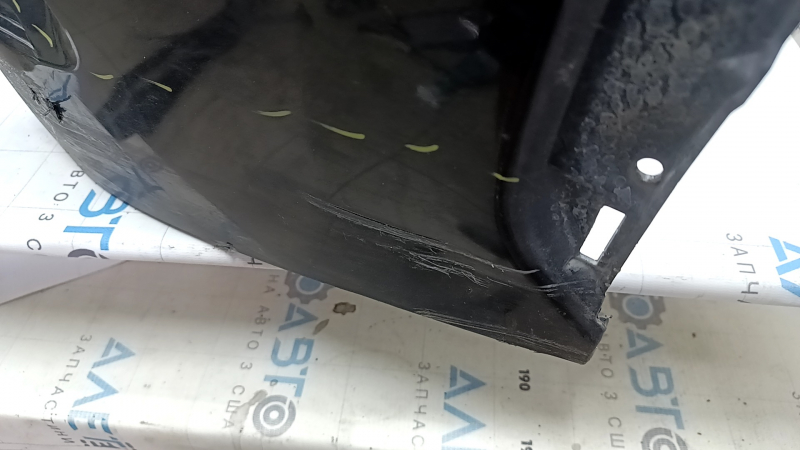 Front bumper, bare, Toyota Highlander 20-26, without parking sensors, graphite, scratches, tear, missing fragment, broken mount, non-factory holes