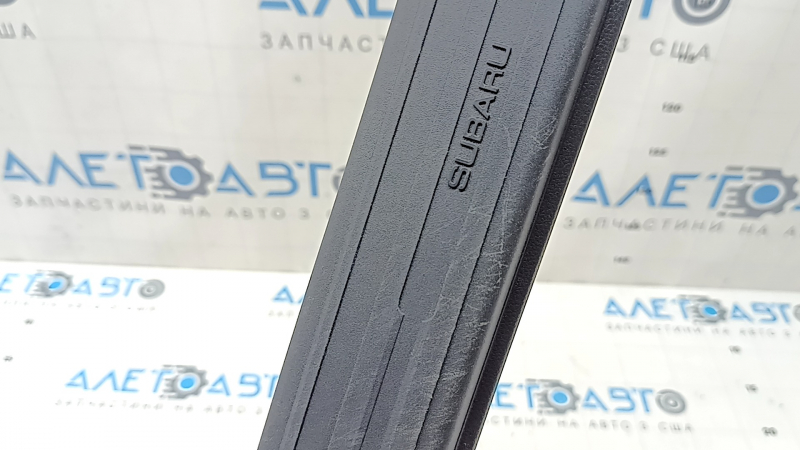 Subaru Forester 25-26 black front left door sill trim, worn