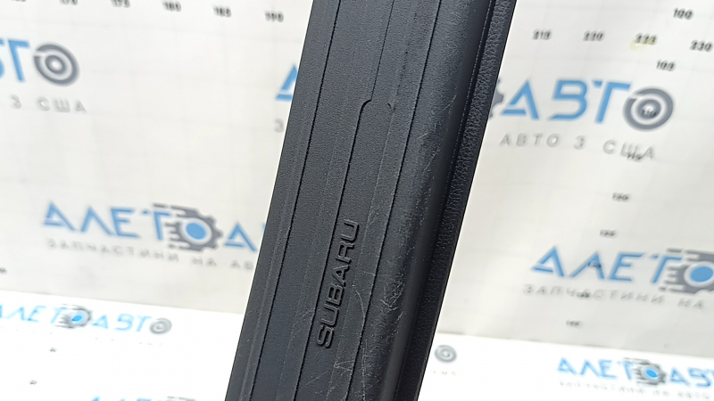 Subaru Forester 25-26 black front left door sill trim, worn