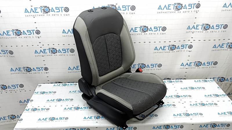 Subaru Forester 25-26 passenger seat without airbag, dark gray + light gray fabric, blue stitching, manual, cleanable