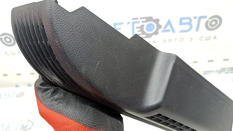 Rear left door sill insert for Toyota Highlander 20-26, grille, black, hybrid, scratches