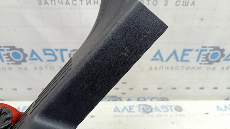 Rear left door sill trim for Toyota Highlander 20-26, black, hybrid, scratches