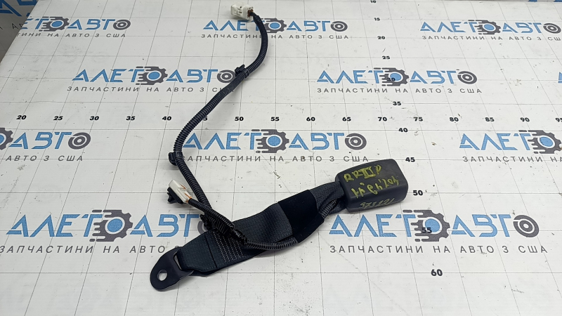 Rear seat belt latch, 3rd row, right, Toyota Highlander 20-26, black, with sensor, worn