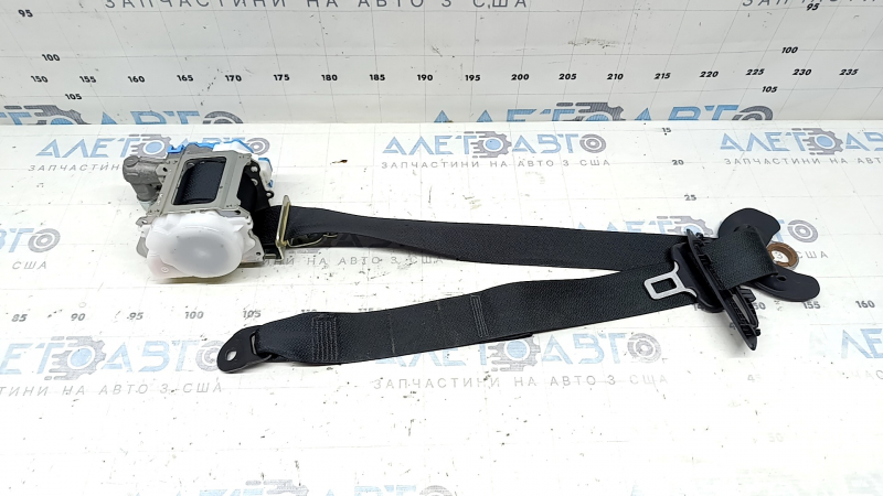 Rear right seat belt with squib for Lexus UX 19-26, black, with insert under black plastic, shot