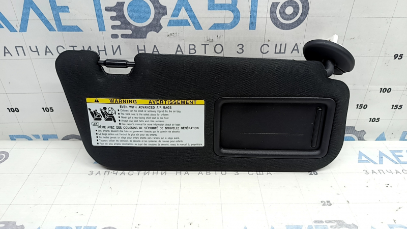 Right visor for Lexus UX200 UX250h 19-21 black, without hook