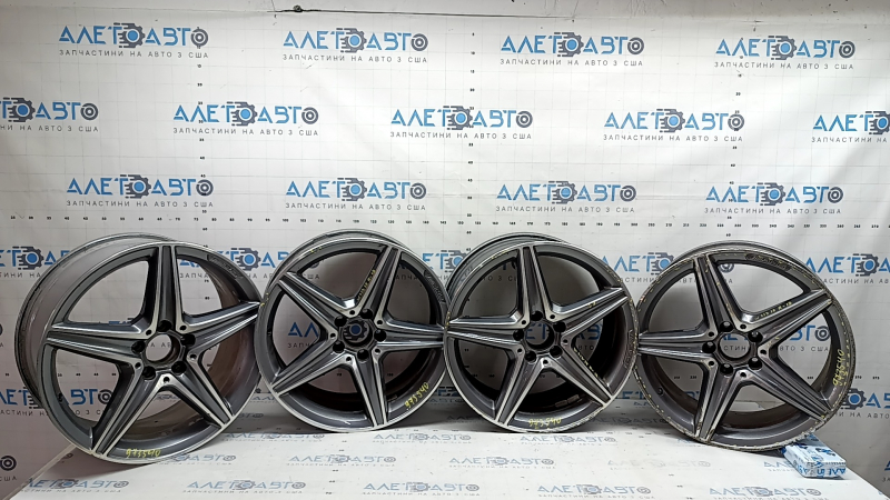 Set of wheels R18 x 8.0J ET43 Mercedes W213 E 17-18 AMG, curb, for rent, for repair