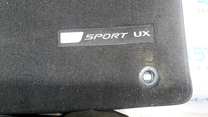 Lexus UX200 UX250h 19-23 black fabric floor mat, front right, F-Sport, dry cleanable