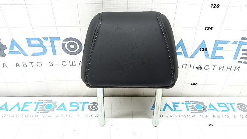 Right headrest for the 2nd row of Mazda CX-5 17-23, black leather, gray stitching