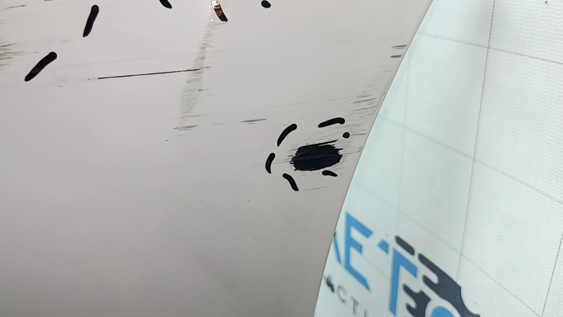 Bare rear bumper Toyota Camry v70 18-24 L/LE/XLE without parking sensors, white, torn, scratches, missing fragments, dented