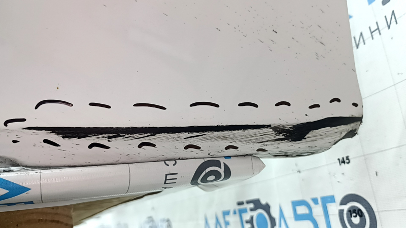 Bare rear bumper Toyota Camry v70 18-24 L/LE/XLE without parking sensors, white, torn, scratches, missing fragments, dented