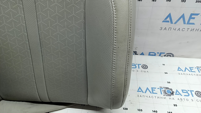 Kia Sorento 21-24 passenger seat back upholstery, gray leather, perforated, heated, ventilated, dry-cleanable