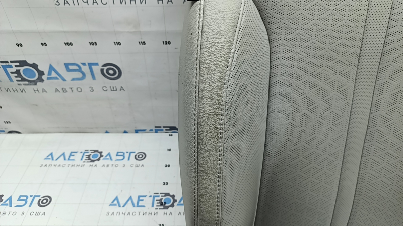 Kia Sorento 21-24 passenger seat back upholstery, gray leather, perforated, heated, ventilated, dry-cleanable