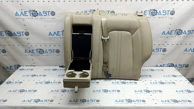 Left rear seat back for Lincoln MKZ 17-20, beige leather, with belt and armrest, dry-cleanable
