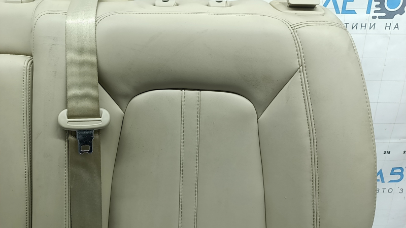 Left rear seat back for Lincoln MKZ 17-20, beige leather, with belt and armrest, dry-cleanable