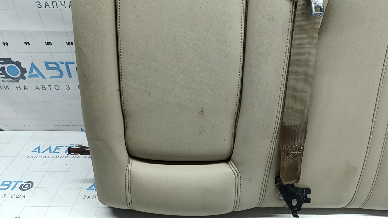 Left rear seat back for Lincoln MKZ 17-20, beige leather, with belt and armrest, dry-cleanable