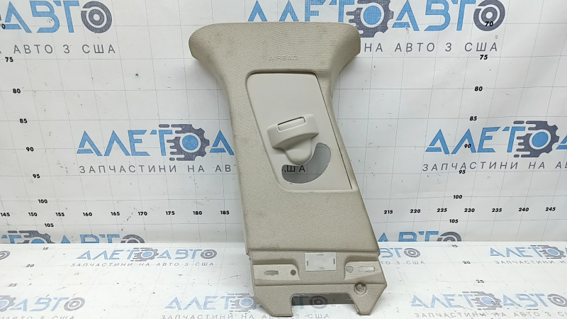 Left center pillar trim, upper belt, Lincoln MKZ 17-20, beige, dry clean, worn, broken mount