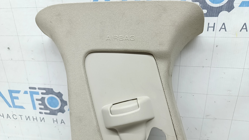 Left center pillar trim, upper belt, Lincoln MKZ 17-20, beige, dry clean, worn, broken mount