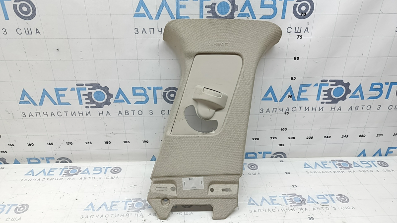 Lincoln MKZ 17-20 center pillar trim, upper belt, right, beige, dry-cleanable, worn
