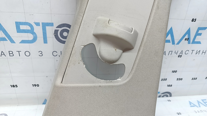 Lincoln MKZ 17-20 center pillar trim, upper belt, right, beige, dry-cleanable, worn