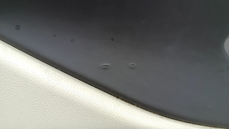 Lincoln MKZ 17-20 right side center console trim, beige leather, brown insert, dry cleanable, dents, broken mount